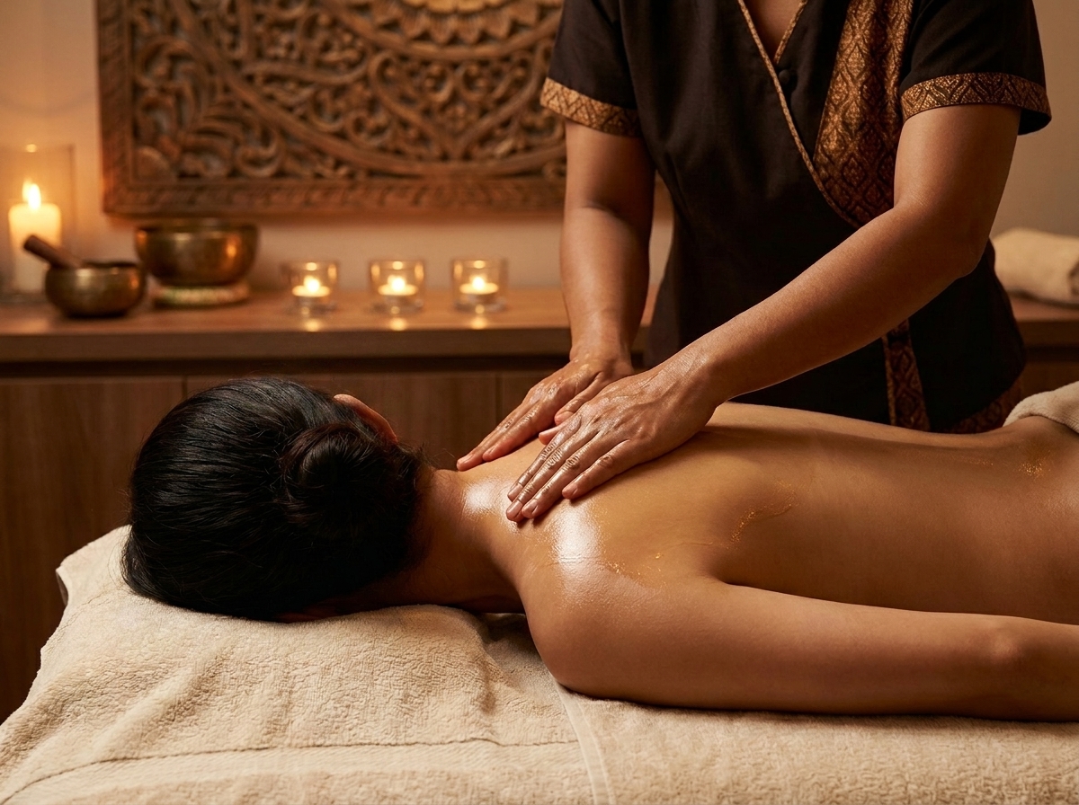 Teil-Körpermassage mit Öl