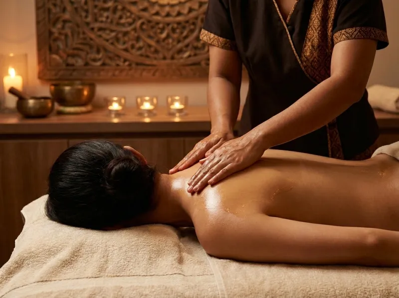 Teil-Körpermassage mit Öl